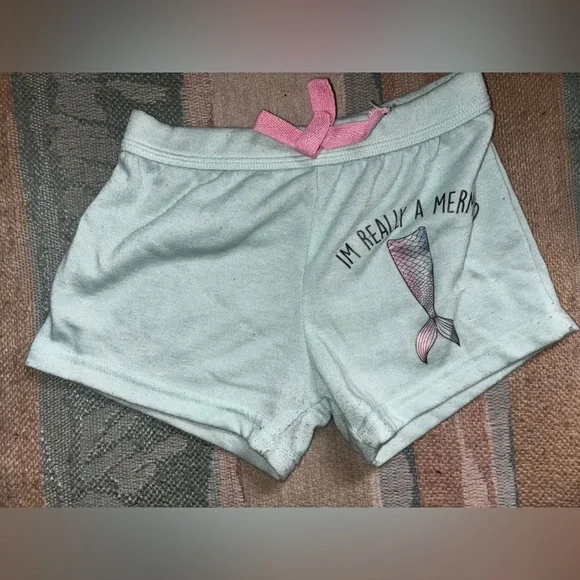 I'm really a mermaid gently loved girls 5y ish shorts perfect for summertime fun - Picture 6 of 6